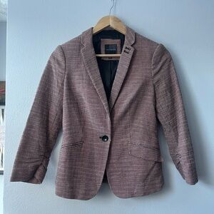 The Limited Red and Black Checkered Blazer